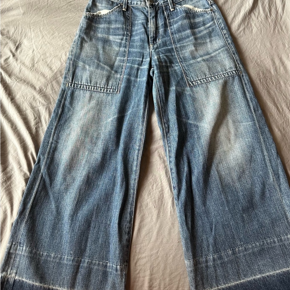 Classic Blue Wide-Leg Jeans